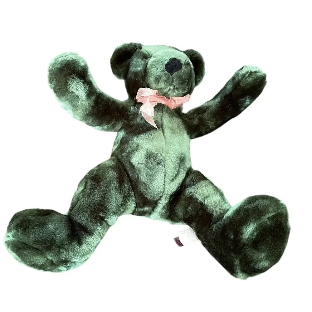 Green Bear Plush TC Dawson by Fiesta Sassy Stuffed Toy Dark Green Toy